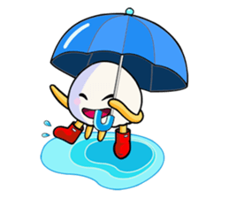 Parent-child cute jellyfish sticker #1523038