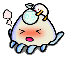 Parent-child cute jellyfish sticker #1523039