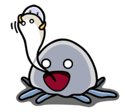 Parent-child cute jellyfish sticker #1523040