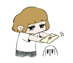 Mob and bobbed hair girl - part2 sticker #1525002