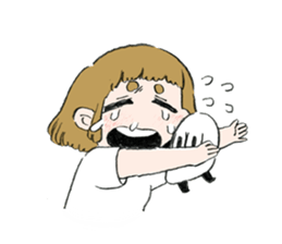 Mob and bobbed hair girl - part2 sticker #1525005