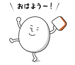 Cute roly poly egg sticker #1525328