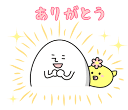 Cute roly poly egg sticker #1525330