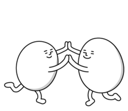 Cute roly poly egg sticker #1525336