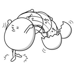 Cute roly poly egg sticker #1525338