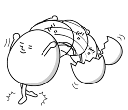 Cute roly poly egg sticker #1525338