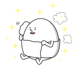 Cute roly poly egg sticker #1525349