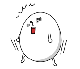 Cute roly poly egg sticker #1525350