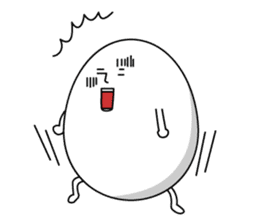 Cute roly poly egg sticker #1525350