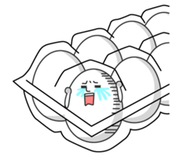 Cute roly poly egg sticker #1525363