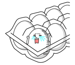 Cute roly poly egg sticker #1525363