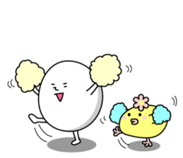 Cute roly poly egg sticker #1525367