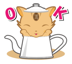 teapot cats "Chabuta-Neko" sticker #1525494