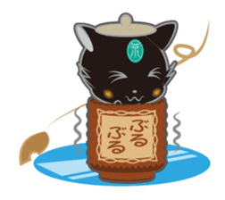 teapot cats "Chabuta-Neko" sticker #1525501