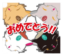 teapot cats "Chabuta-Neko" sticker #1525527