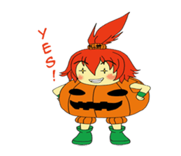 Pumpkin-chan's Halloween activities (EN) sticker #1528019