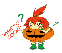 Pumpkin-chan's Halloween activities (EN) sticker #1528027