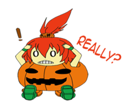Pumpkin-chan's Halloween activities (EN) sticker #1528028