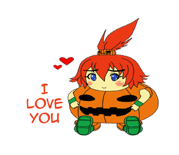 Pumpkin-chan's Halloween activities (EN) sticker #1528033