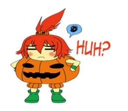 Pumpkin-chan's Halloween activities (EN) sticker #1528035