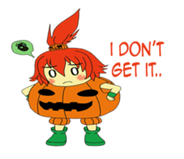 Pumpkin-chan's Halloween activities (EN) sticker #1528040