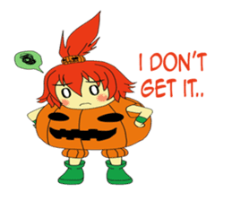 Pumpkin-chan's Halloween activities (EN) sticker #1528040