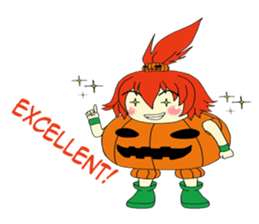 Pumpkin-chan's Halloween activities (EN) sticker #1528043