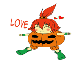 Pumpkin-chan's Halloween activities (EN) sticker #1528045