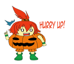 Pumpkin-chan's Halloween activities (EN) sticker #1528050
