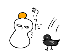 He and snowman sticker #1529141