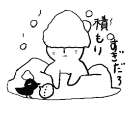 He and snowman sticker #1529159