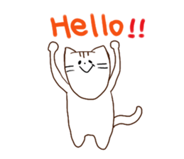 The cat which has a long graffti face sticker #1529576