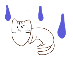 The cat which has a long graffti face sticker #1529578