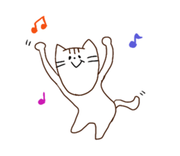 The cat which has a long graffti face sticker #1529579