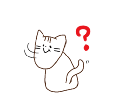 The cat which has a long graffti face sticker #1529580