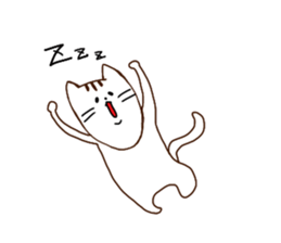 The cat which has a long graffti face sticker #1529581