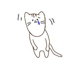 The cat which has a long graffti face sticker #1529582