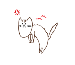 The cat which has a long graffti face sticker #1529583