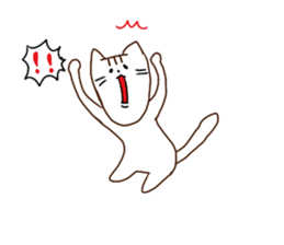 The cat which has a long graffti face sticker #1529584