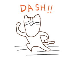 The cat which has a long graffti face sticker #1529587