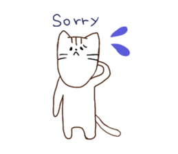 The cat which has a long graffti face sticker #1529588