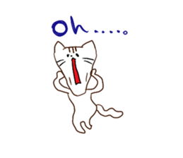 The cat which has a long graffti face sticker #1529590