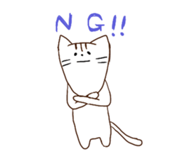 The cat which has a long graffti face sticker #1529592