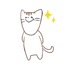 The cat which has a long graffti face sticker #1529594