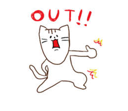 The cat which has a long graffti face sticker #1529595