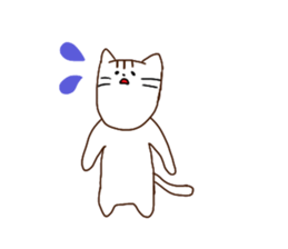 The cat which has a long graffti face sticker #1529598