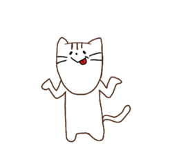 The cat which has a long graffti face sticker #1529599