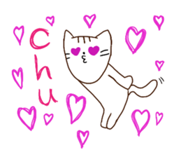 The cat which has a long graffti face sticker #1529600