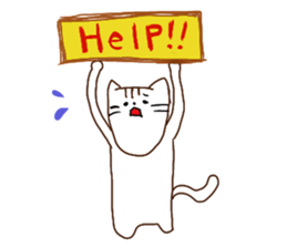 The cat which has a long graffti face sticker #1529601