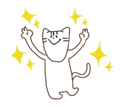 The cat which has a long graffti face sticker #1529602